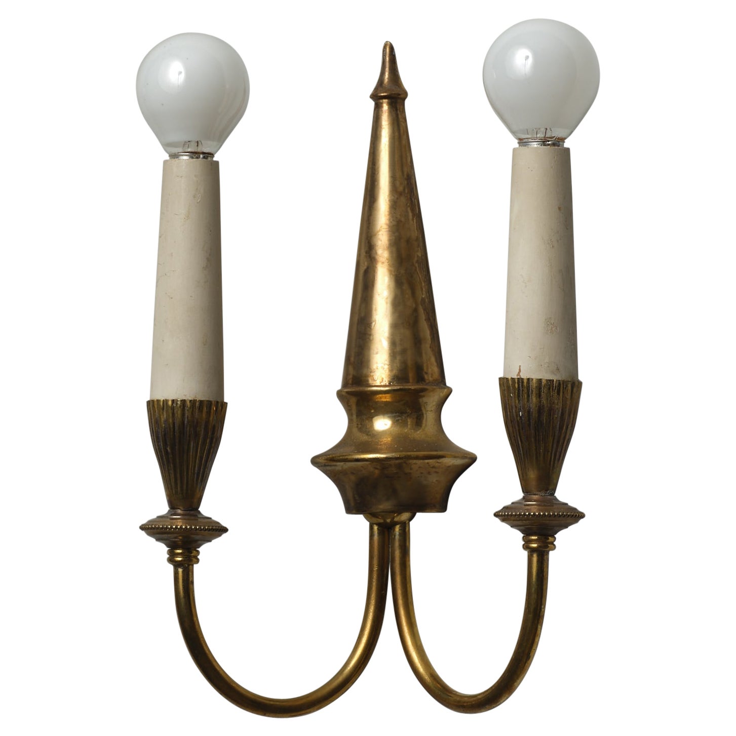 Italian Brass Wall Sconce, 1950s