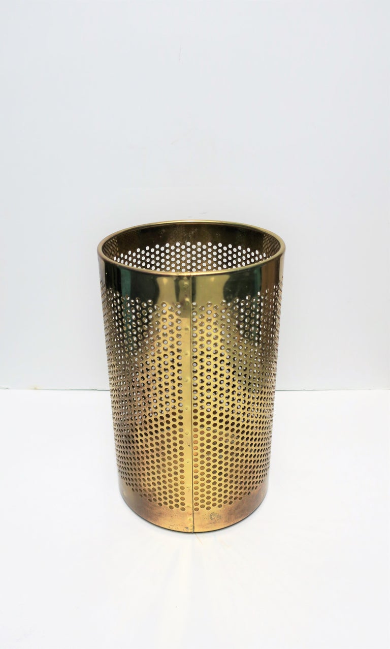 Italian Brass Wastebasket or Trash Can at 1stDibs brass waste basket
