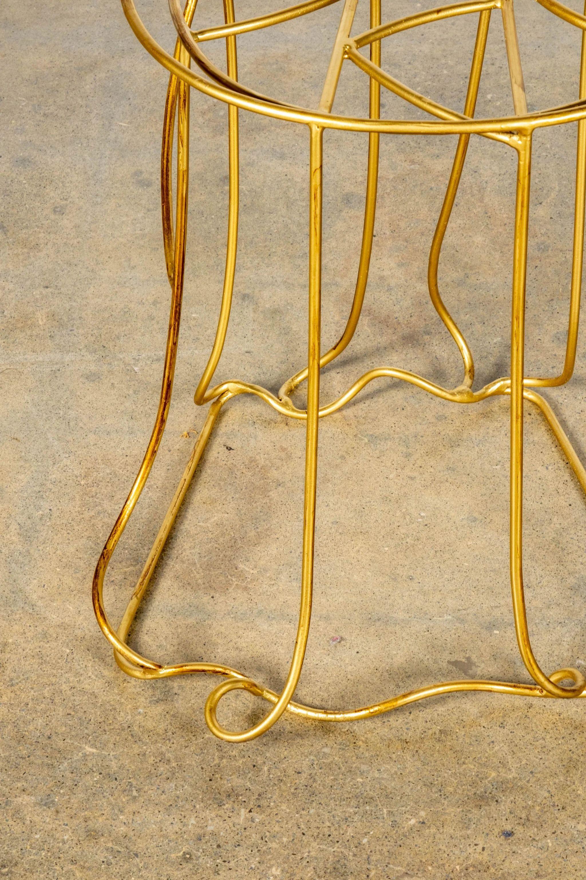 Italian Brass Wire Figure Chair For Sale 7