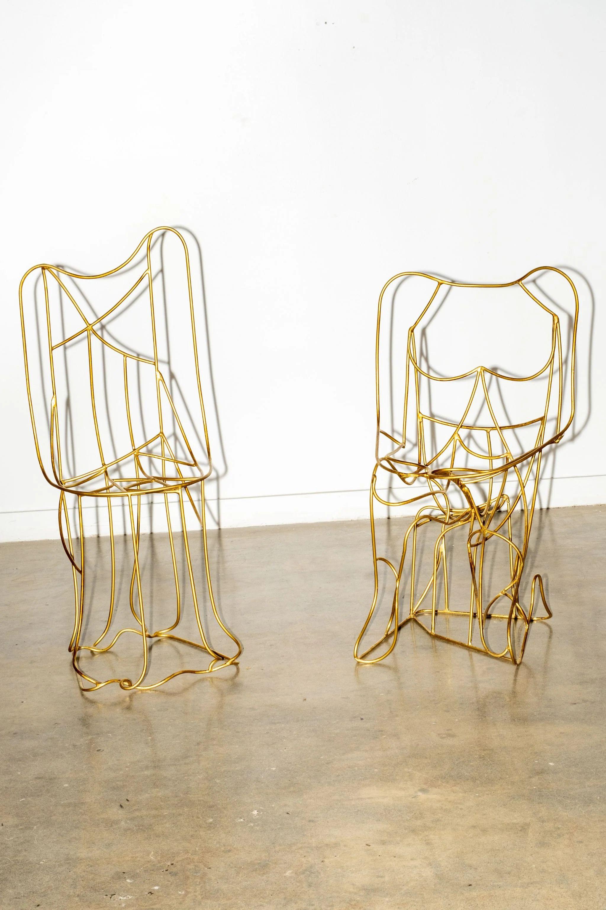 Designed by Giovanni Banci (1942 – 1999) in the eighties, they’re a unique fusion of art and furniture. Walk around these pieces and the lines become ever-changing doodles, different with each step you take. Note: this item falls somewhere between