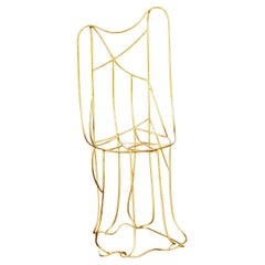 Italienischer Messing Draht Figur Stuhl