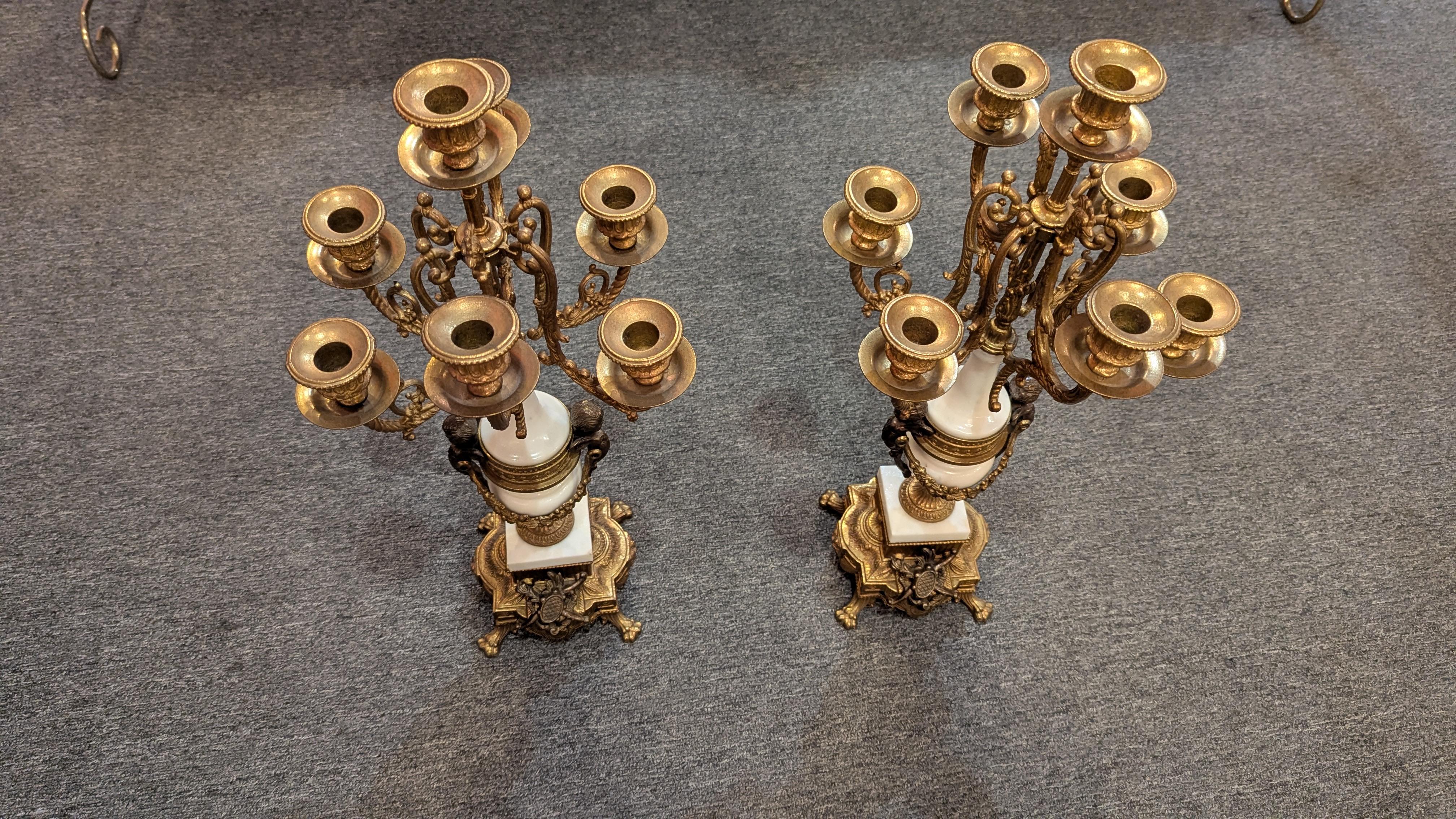 Italian Brevettato Candelabra pair For Sale 4