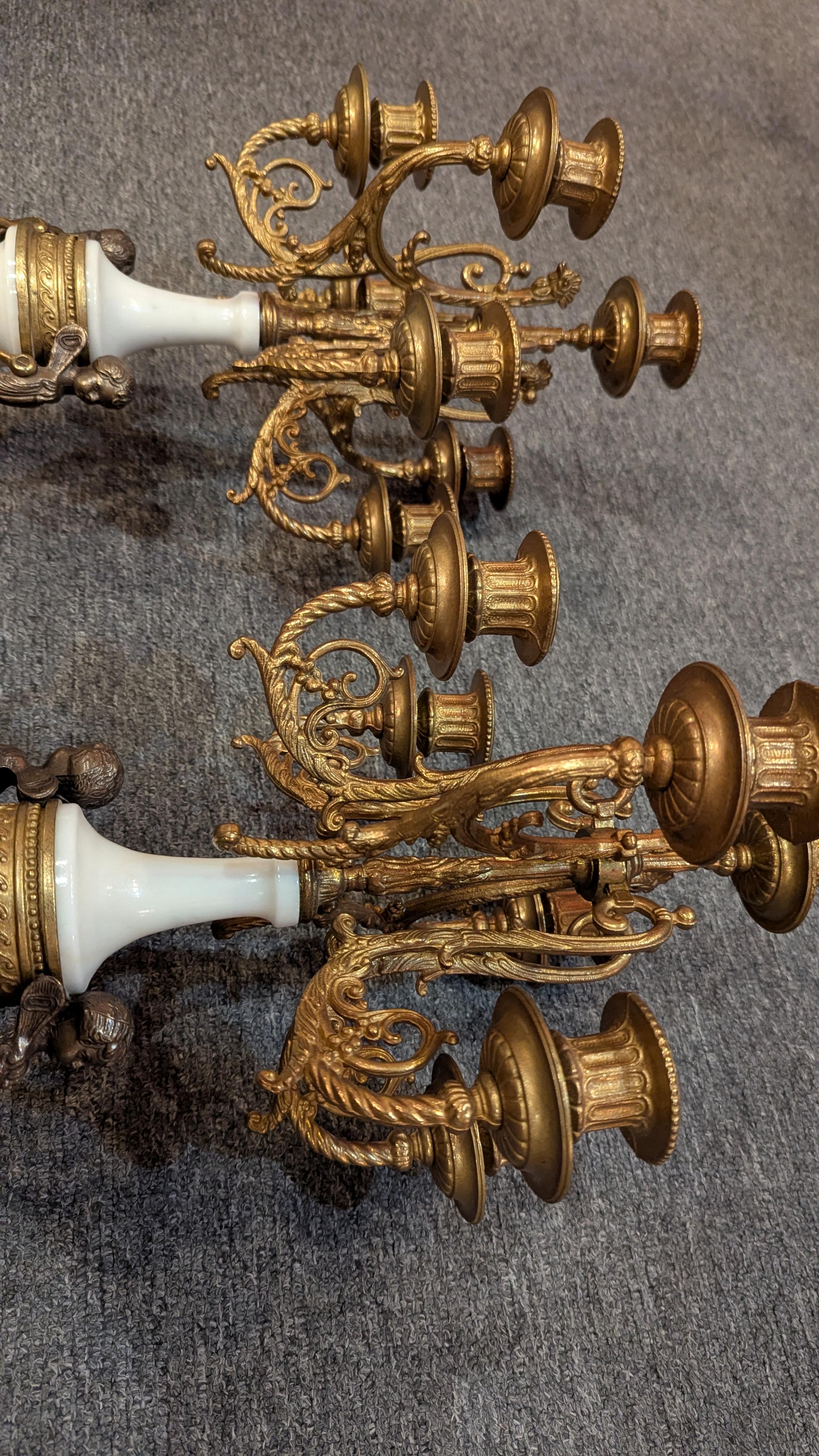Italian Brevettato Candelabra pair For Sale 8