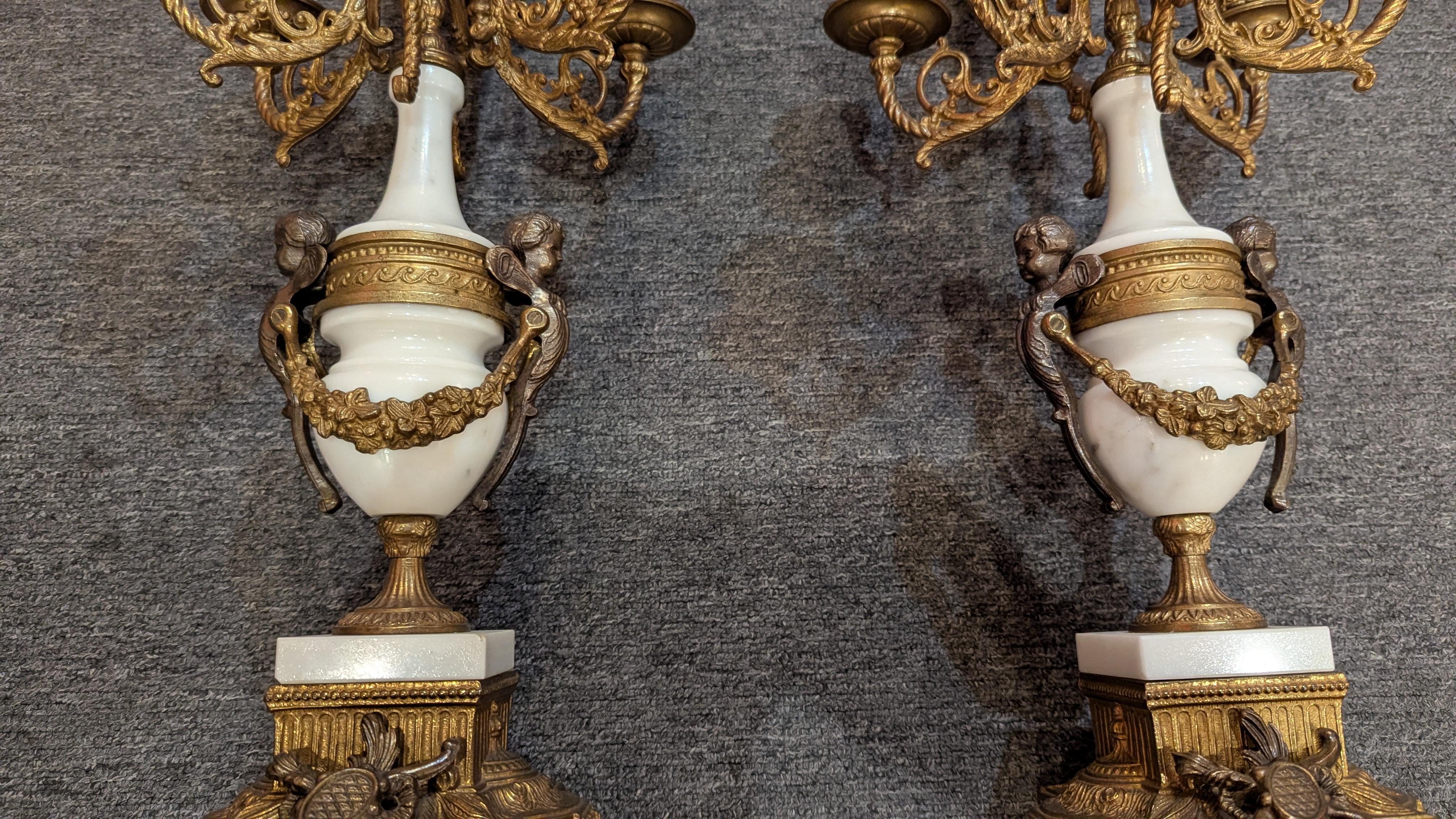 Italian Brevettato Candelabra pair For Sale 9
