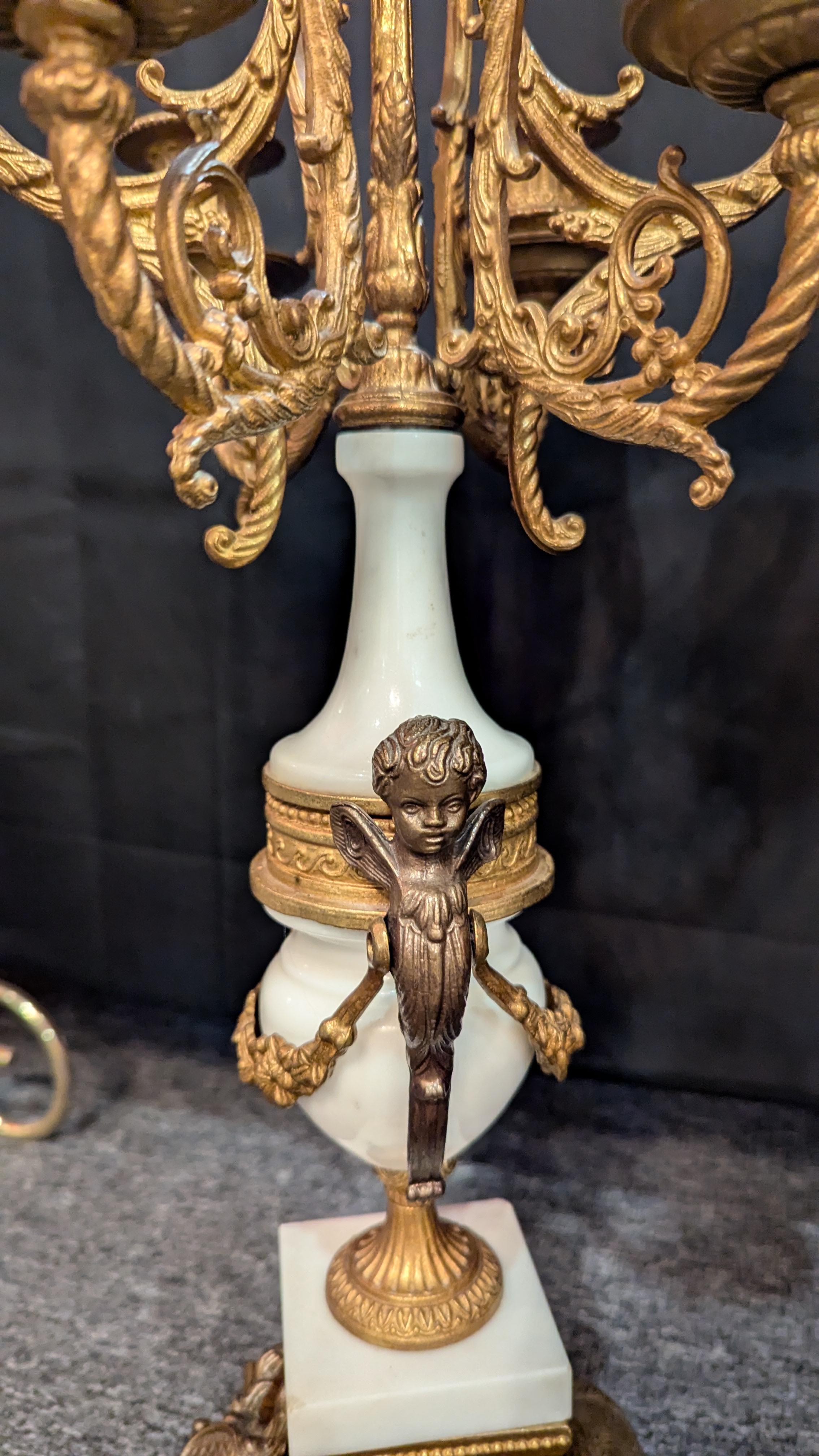 Baroque Italian Brevettato Candelabra pair For Sale