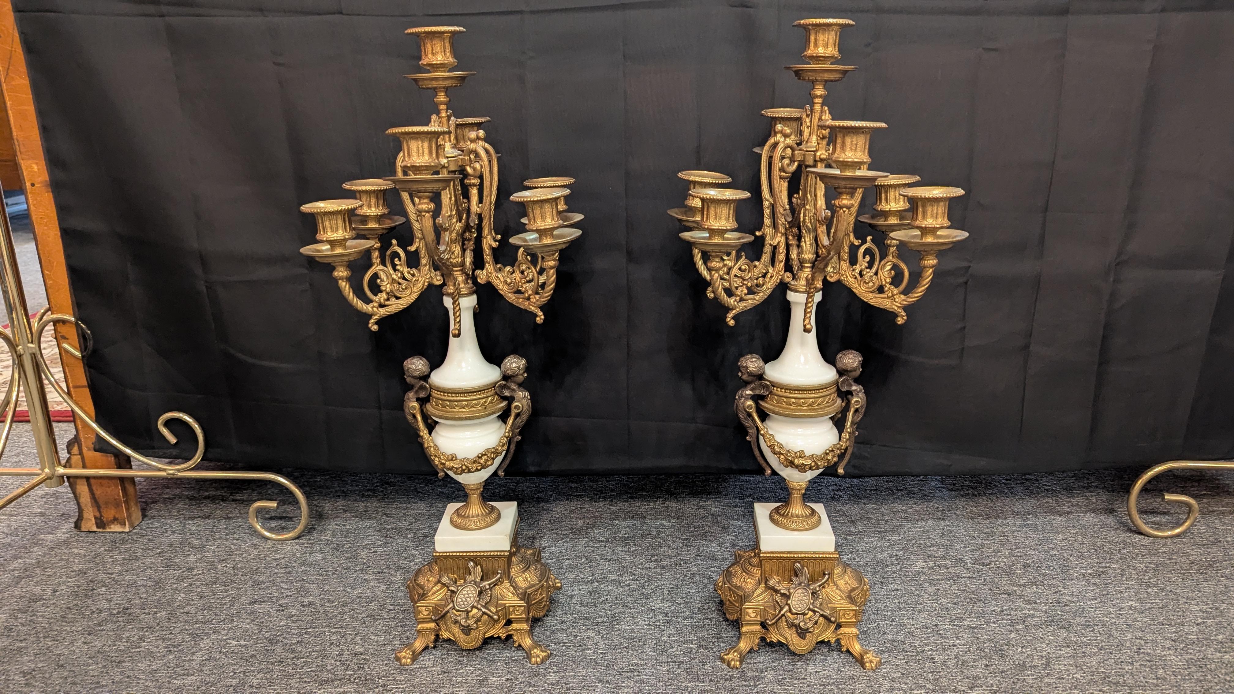 Italian Brevettato Candelabra pair For Sale 1