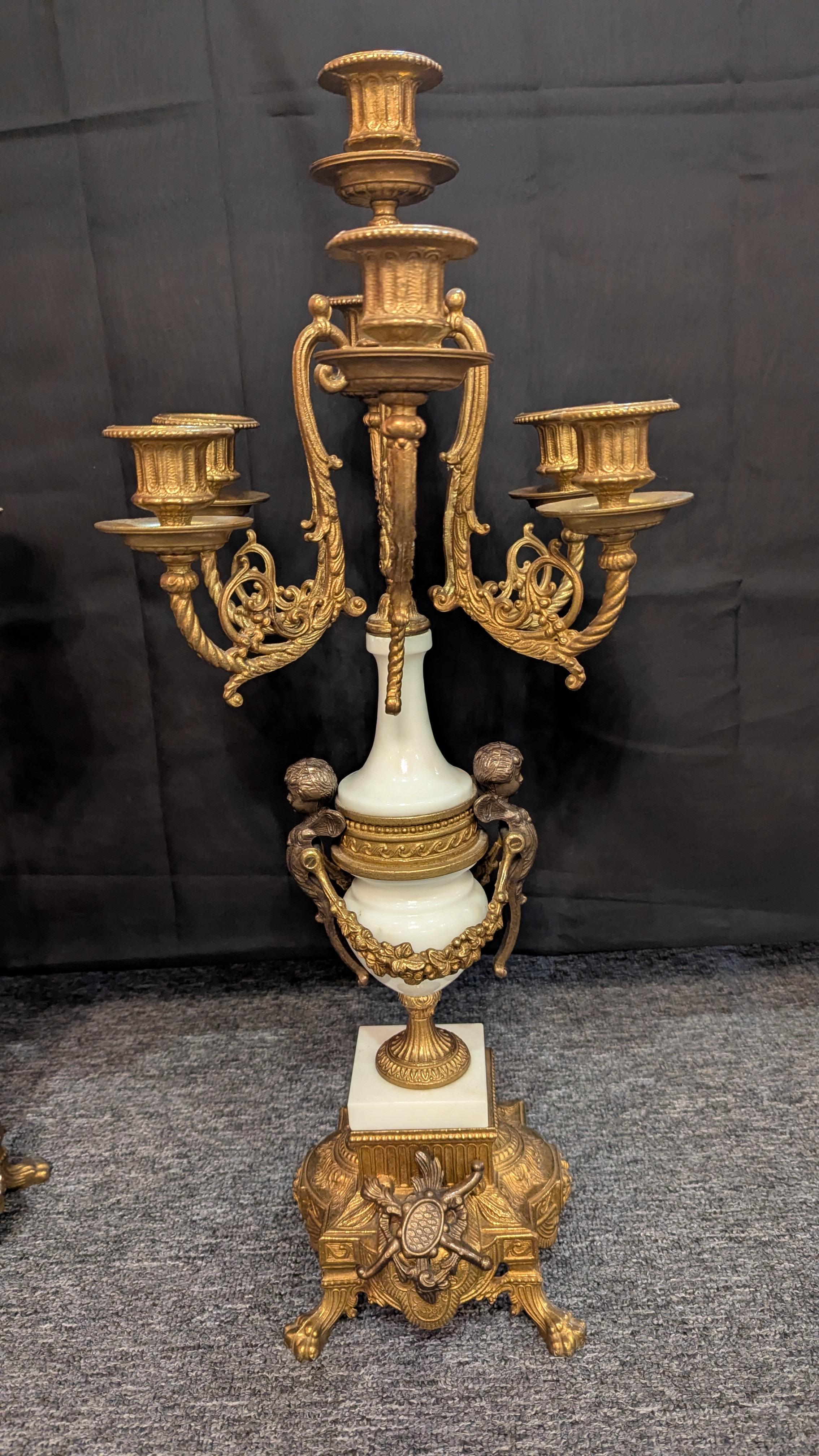 Italian Brevettato Candelabra pair For Sale 3