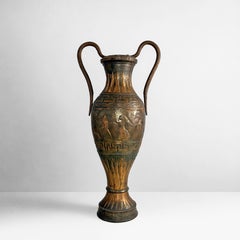 Italian bronze amphora in Hellenic style by Virgilio Bono, 1960s