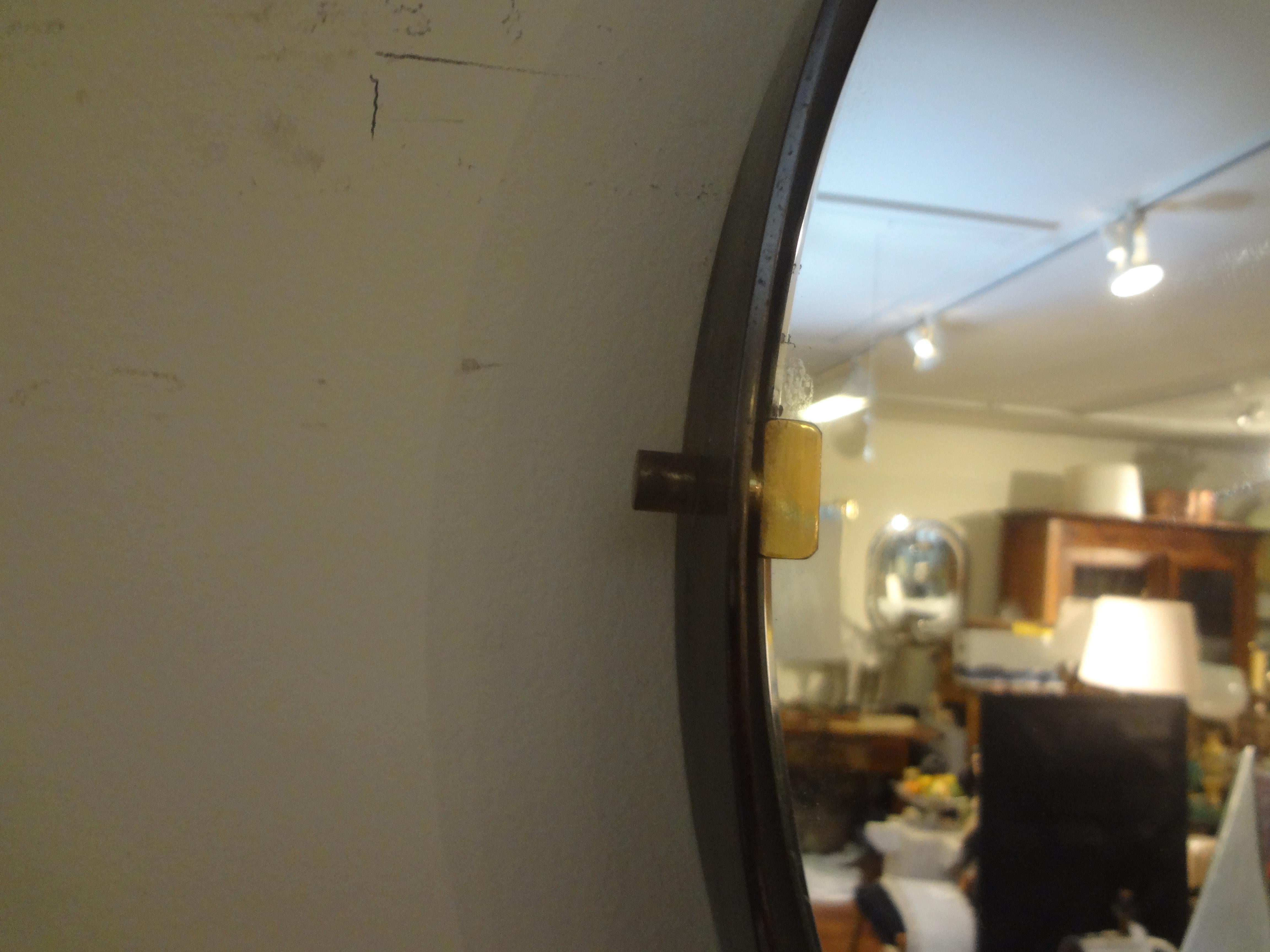 Italian Bronze and Brass Mirror In Good Condition For Sale In Houston, TX