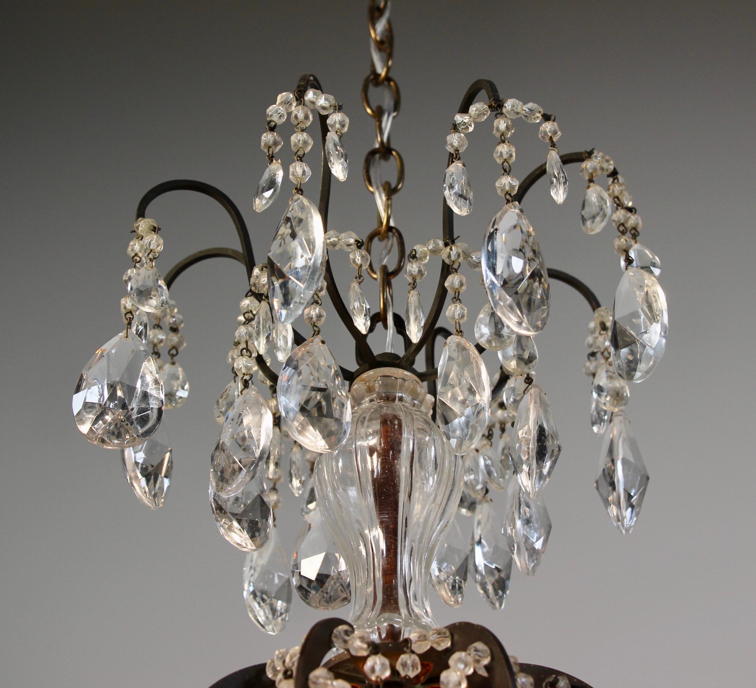 bronze beaded chandelier