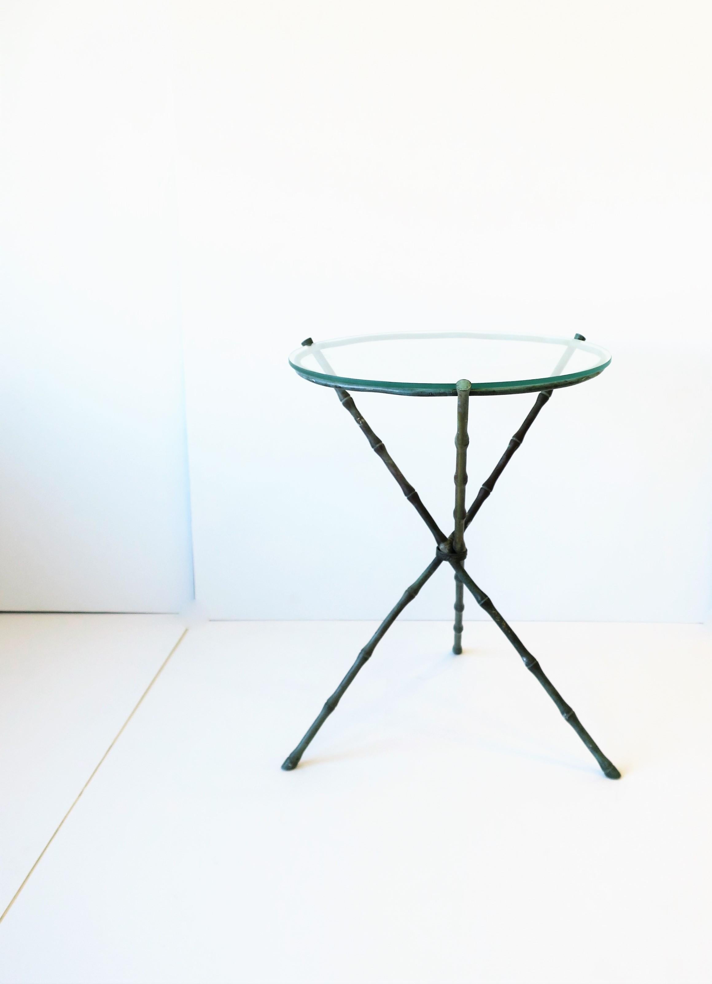 glass tripod table