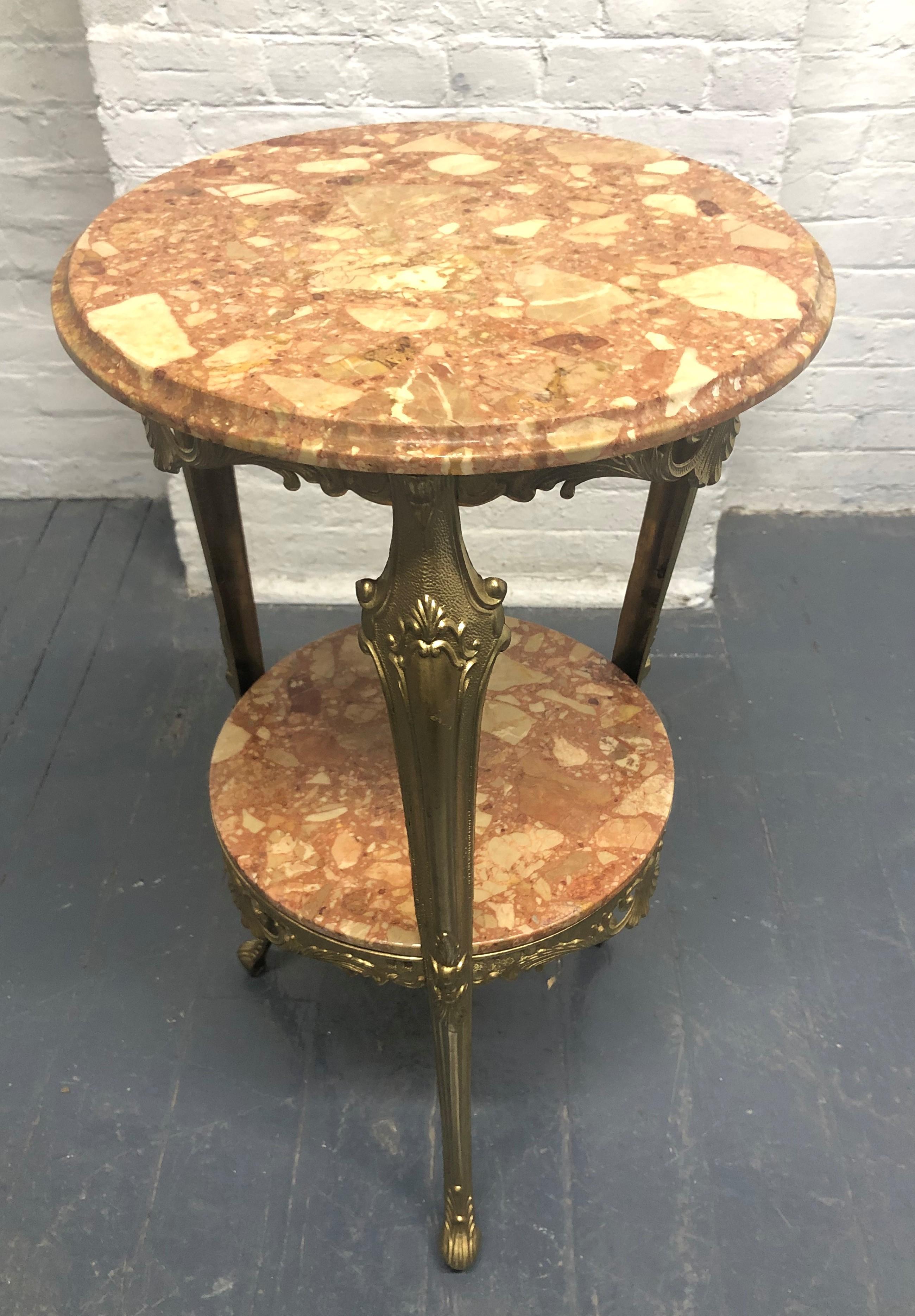 Directoire Italian, Bronze and Marble Pedestal For Sale
