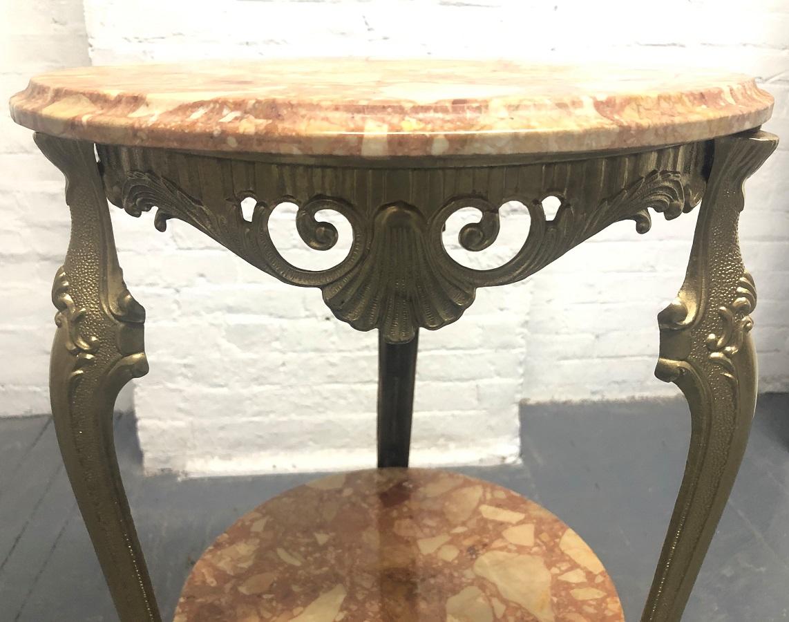 Italian, Bronze and Marble Pedestal In Good Condition For Sale In New York, NY