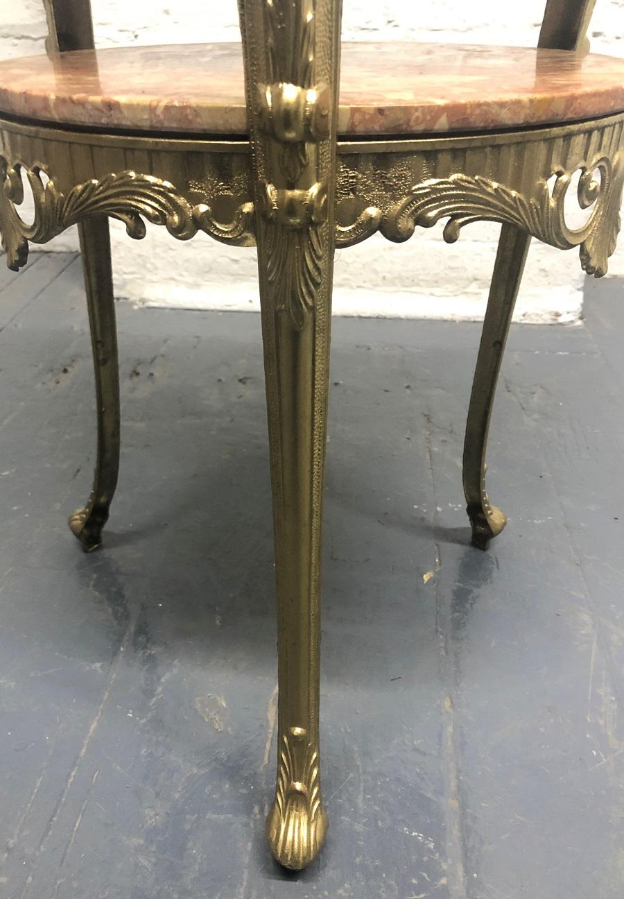 Mid-20th Century Italian, Bronze and Marble Pedestal For Sale