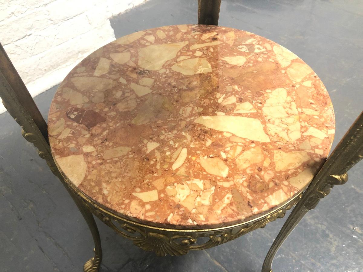Italian, Bronze and Marble Pedestal For Sale 1