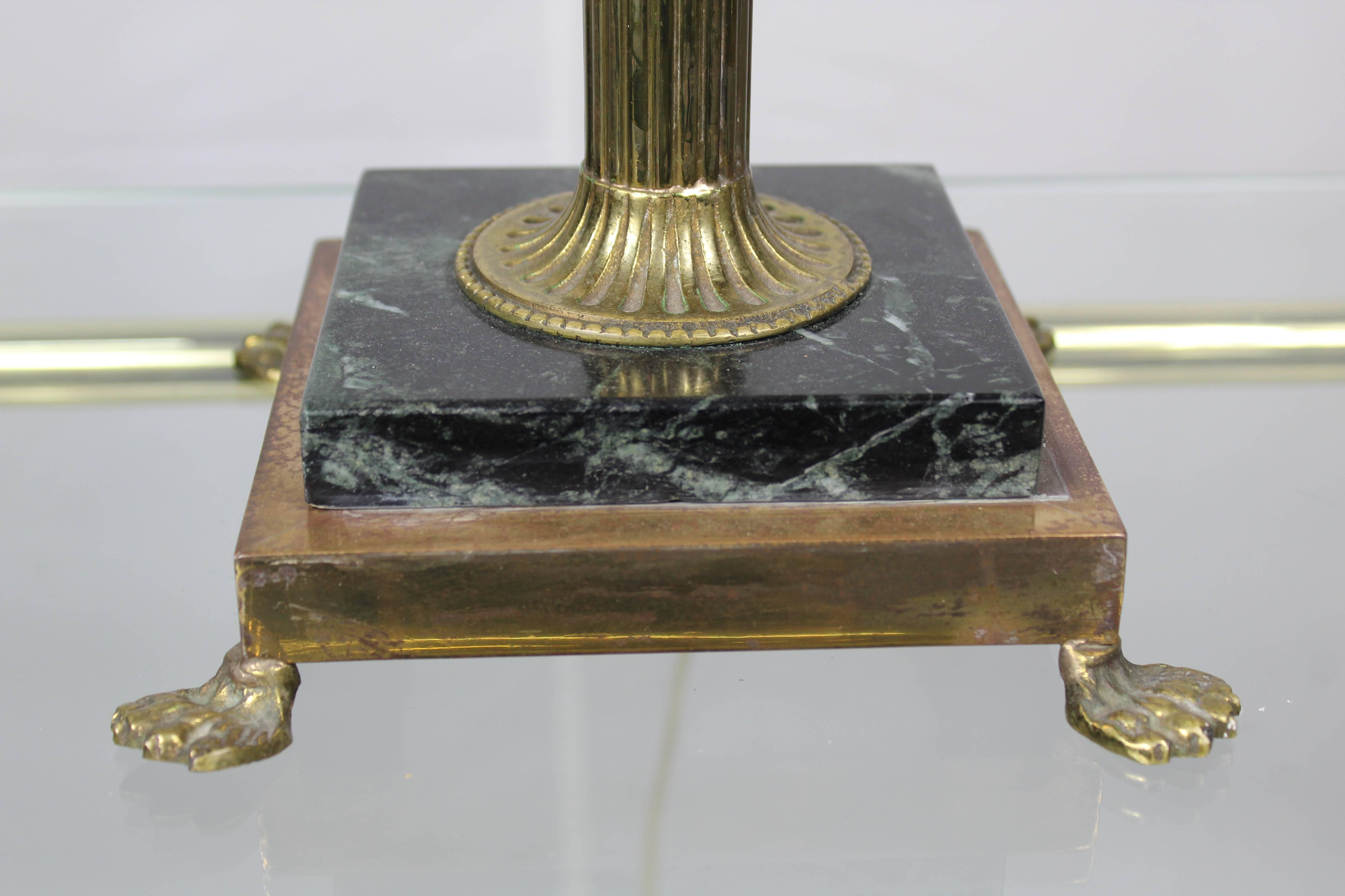 Early 20th Century Italian Bronze and Marble Table Lamp, 1920s
