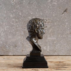 Italian Bronze Bust of Demosthenes