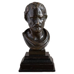 Italian Bronze Bust of Demosthenes