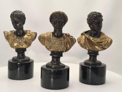 Italian Bronze Busts of Roman Emperors, Early 20th Century