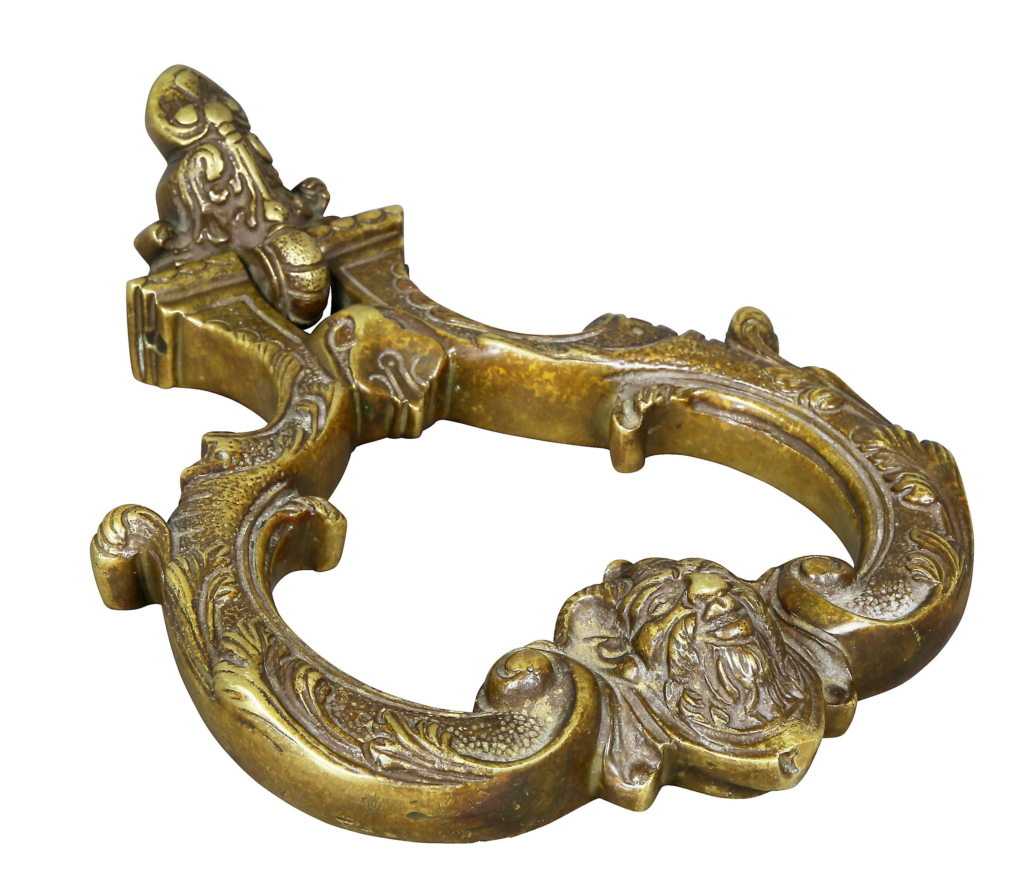 Italienischer Bronze-Türknopf aus Italien im Zustand „Gut“ im Angebot in Essex, MA