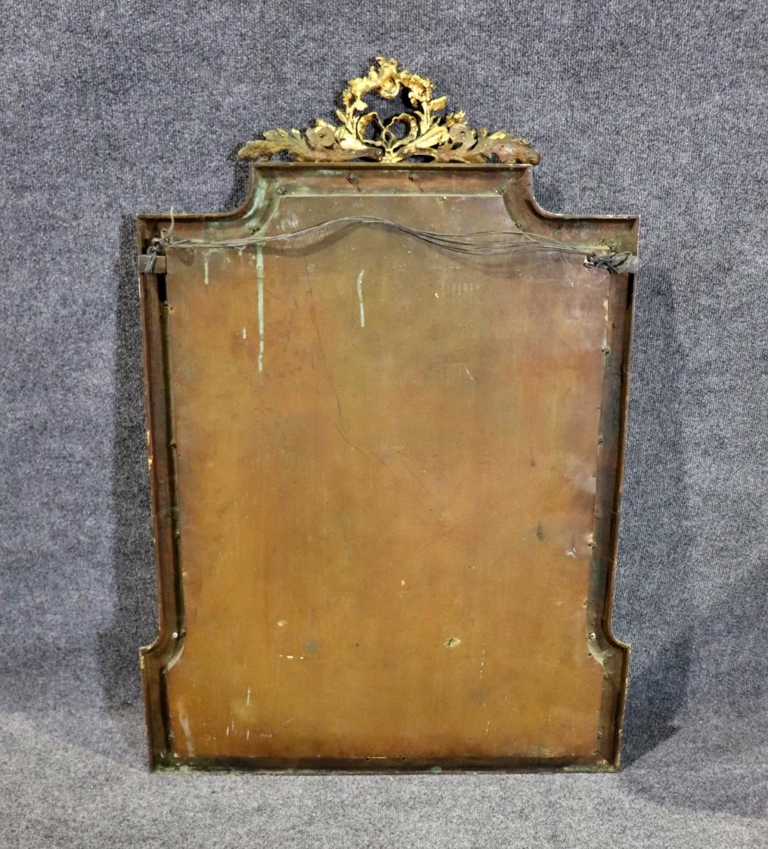 Italian Bronze Figural Wall Mirror Attributed to Caldwell For Sale 4