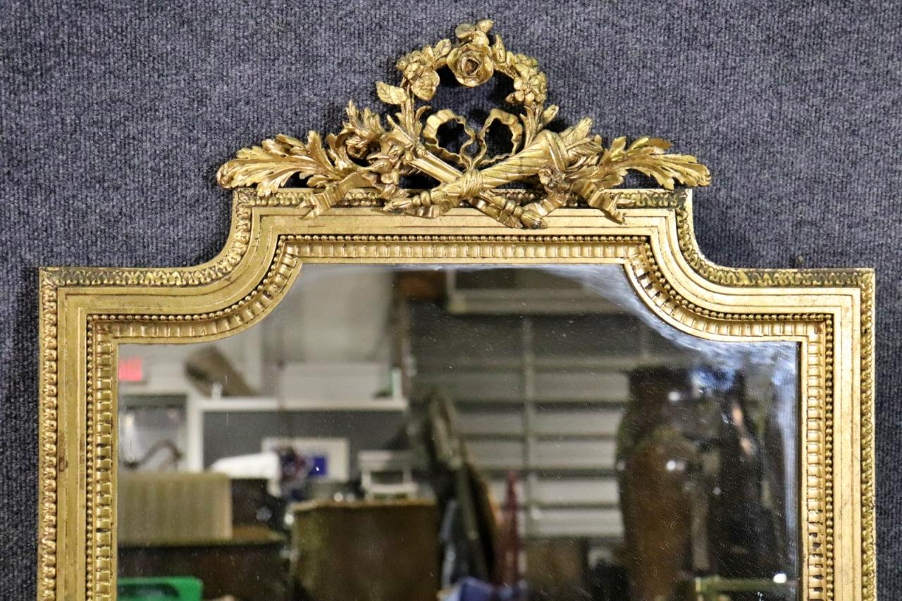 French Italian Bronze Figural Wall Mirror Attributed to Caldwell For Sale