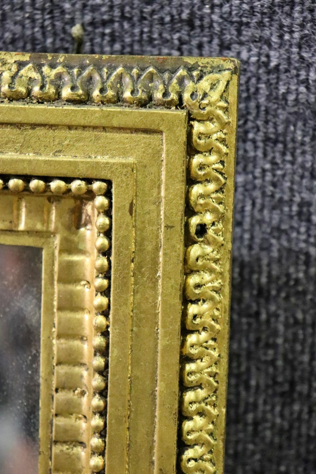 Early 20th Century Italian Bronze Figural Wall Mirror Attributed to Caldwell For Sale