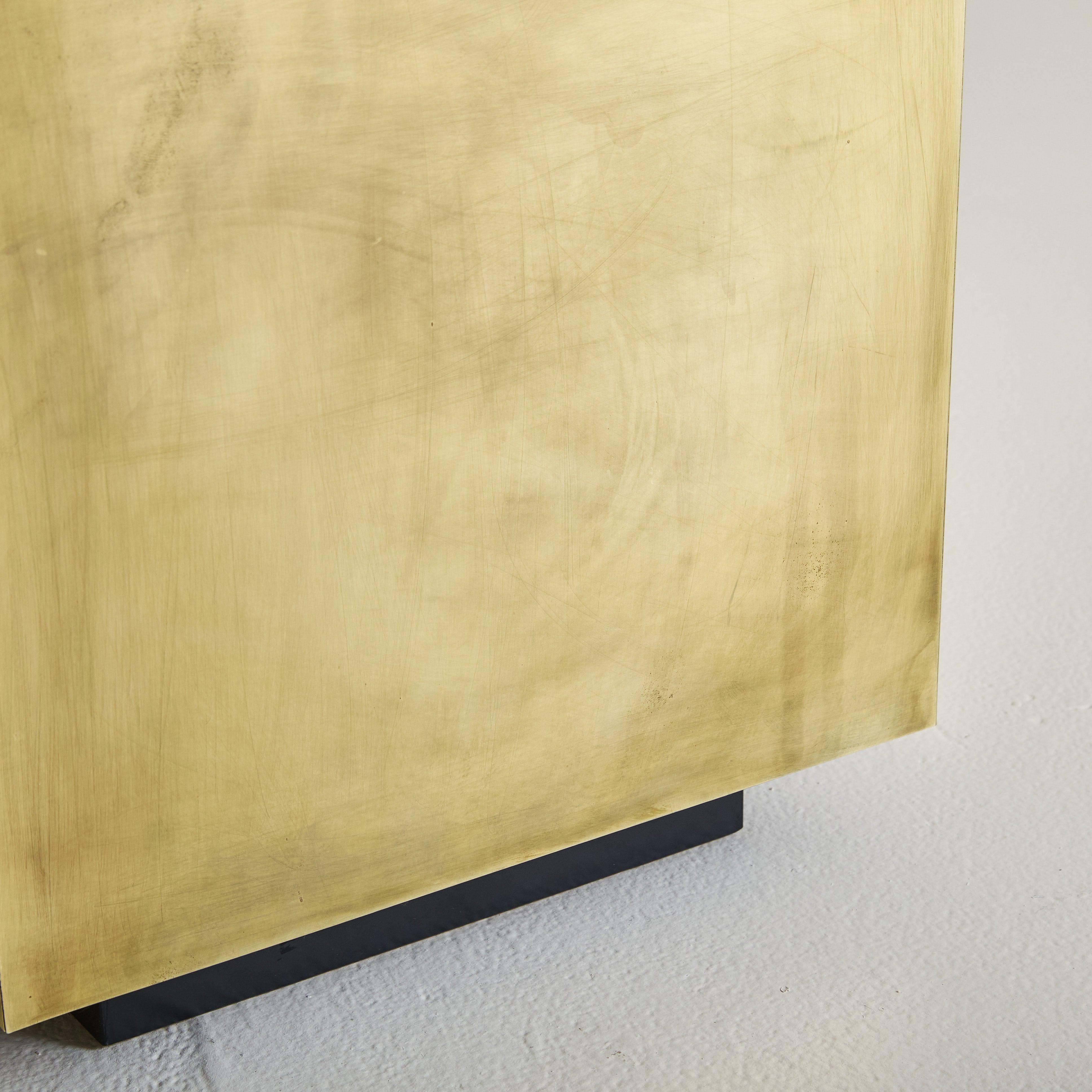 Late 20th Century Italian Bronze Finish Cube Side Table, 1970s - 2 Available For Sale