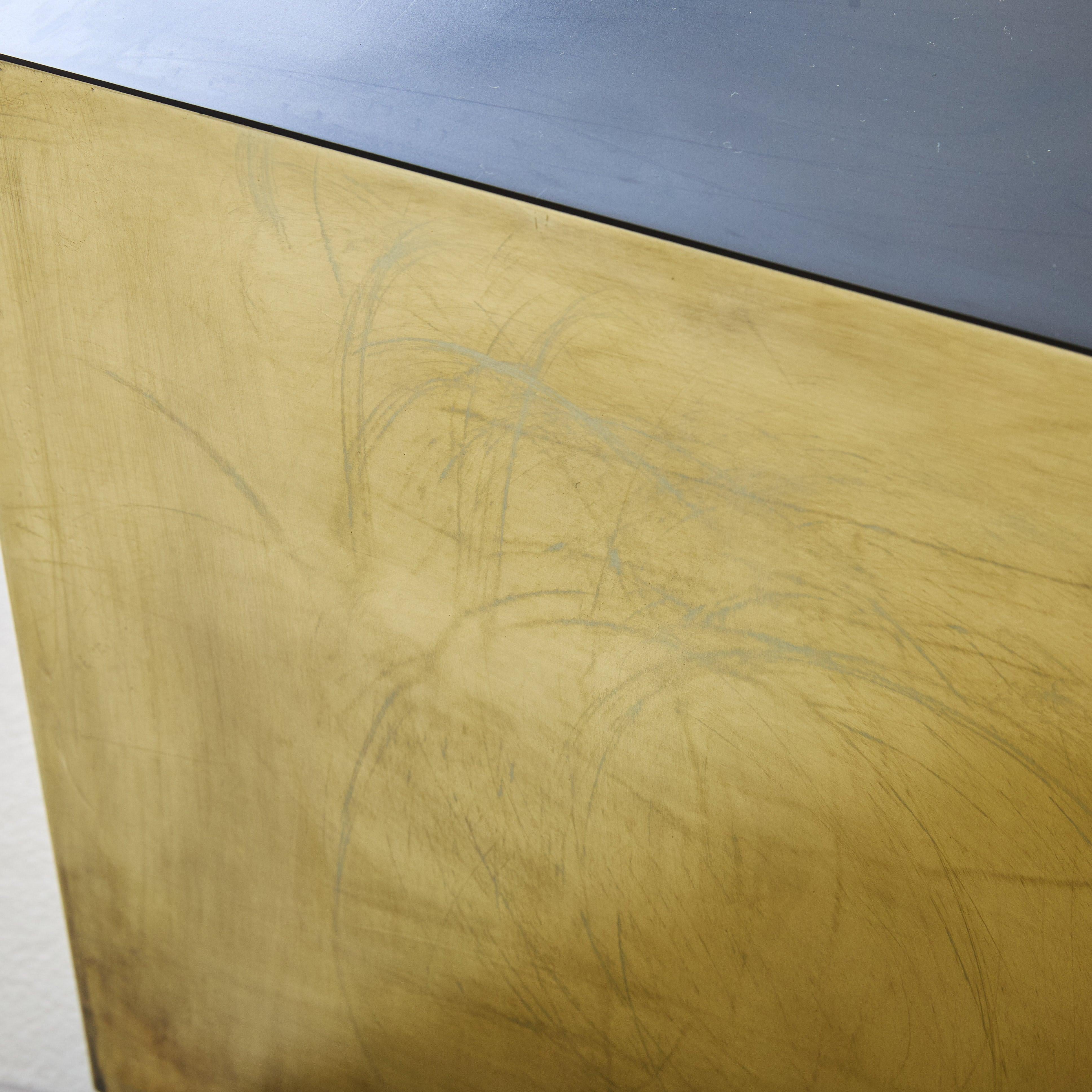 Italian Bronze Finish Cube Side Table, 1970s - 2 Available For Sale 2