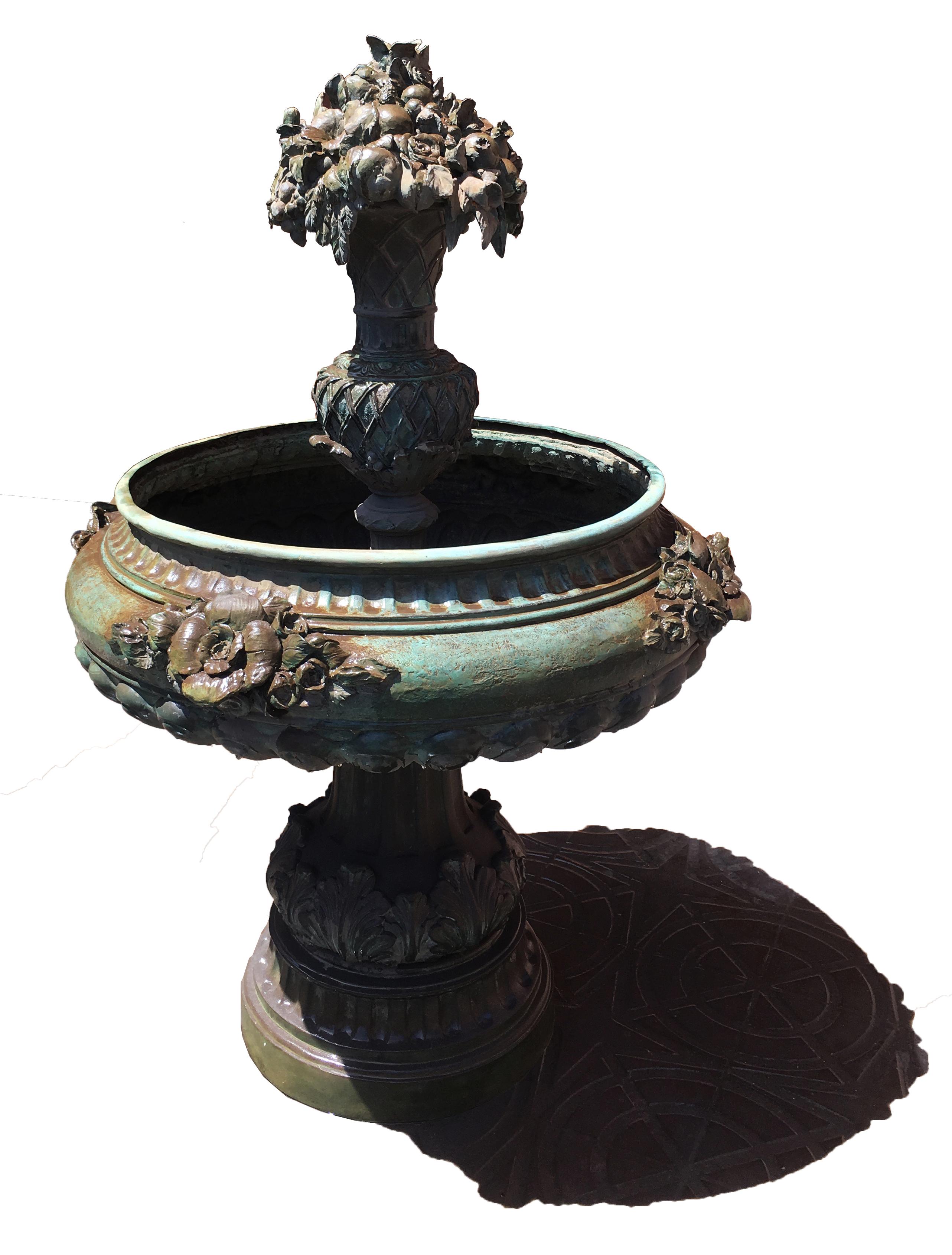 Classical Roman Italian Bronze Fountain