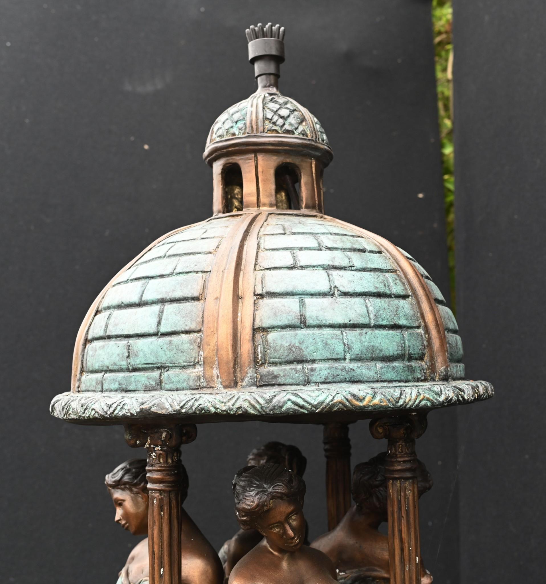 Italienischer Bronze-Gartenbrunnen, Romantische Muse, Maiden-Wasserbild, Wasserskulptur 15