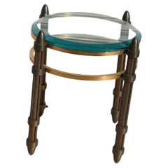 Italian bronze glass side table