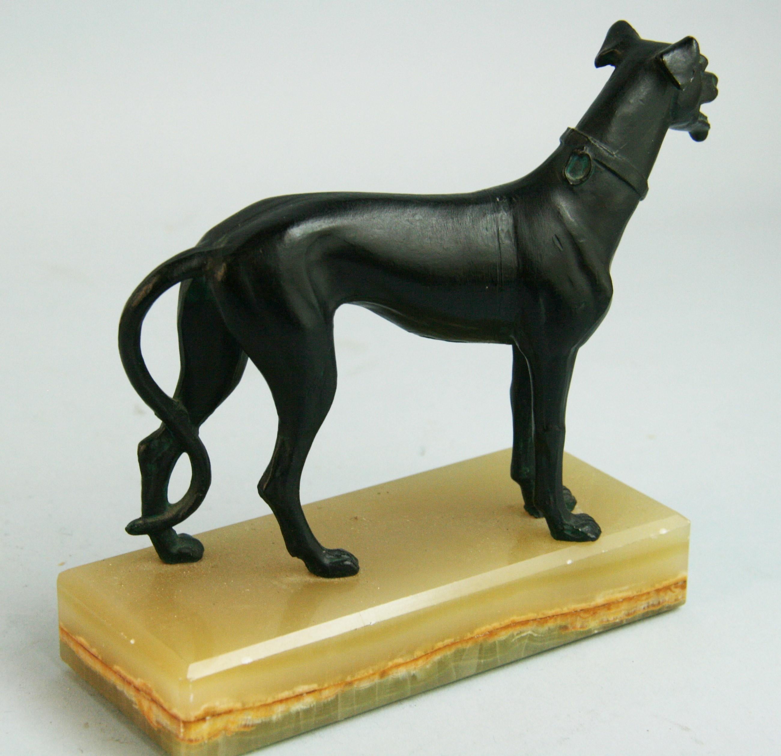 Italienische Windhund-Skulptur aus Bronze im Angebot 3