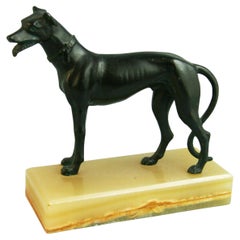 Italian Bronze Greyhound Sculpture
