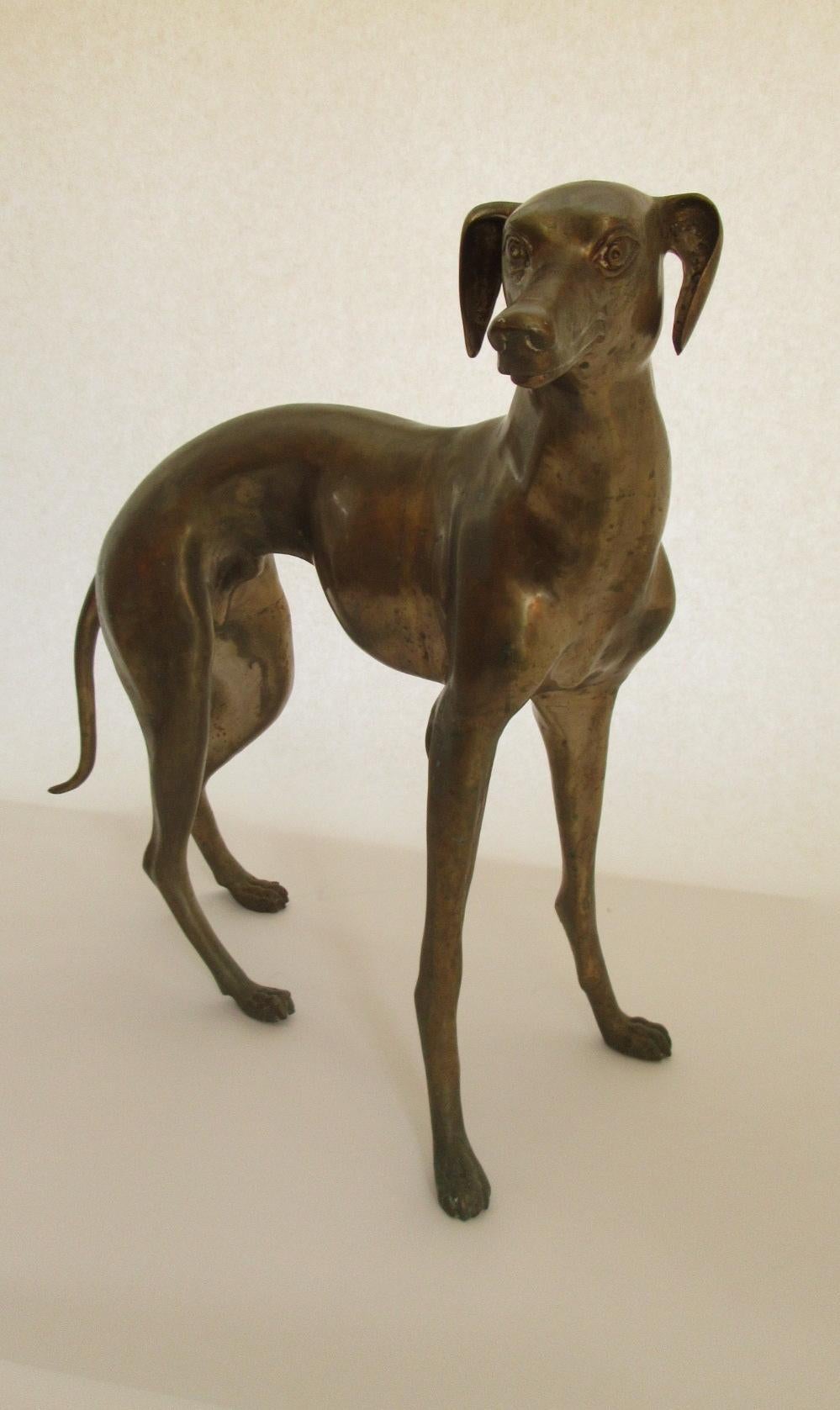 Mid-20th Century Italian Bronze Greyhounds