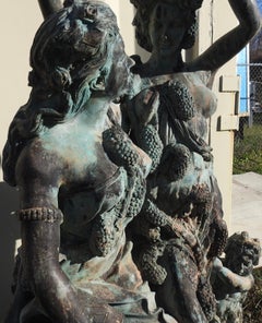 Italian Bronze Harvest of Grapes Celebration Art Deco