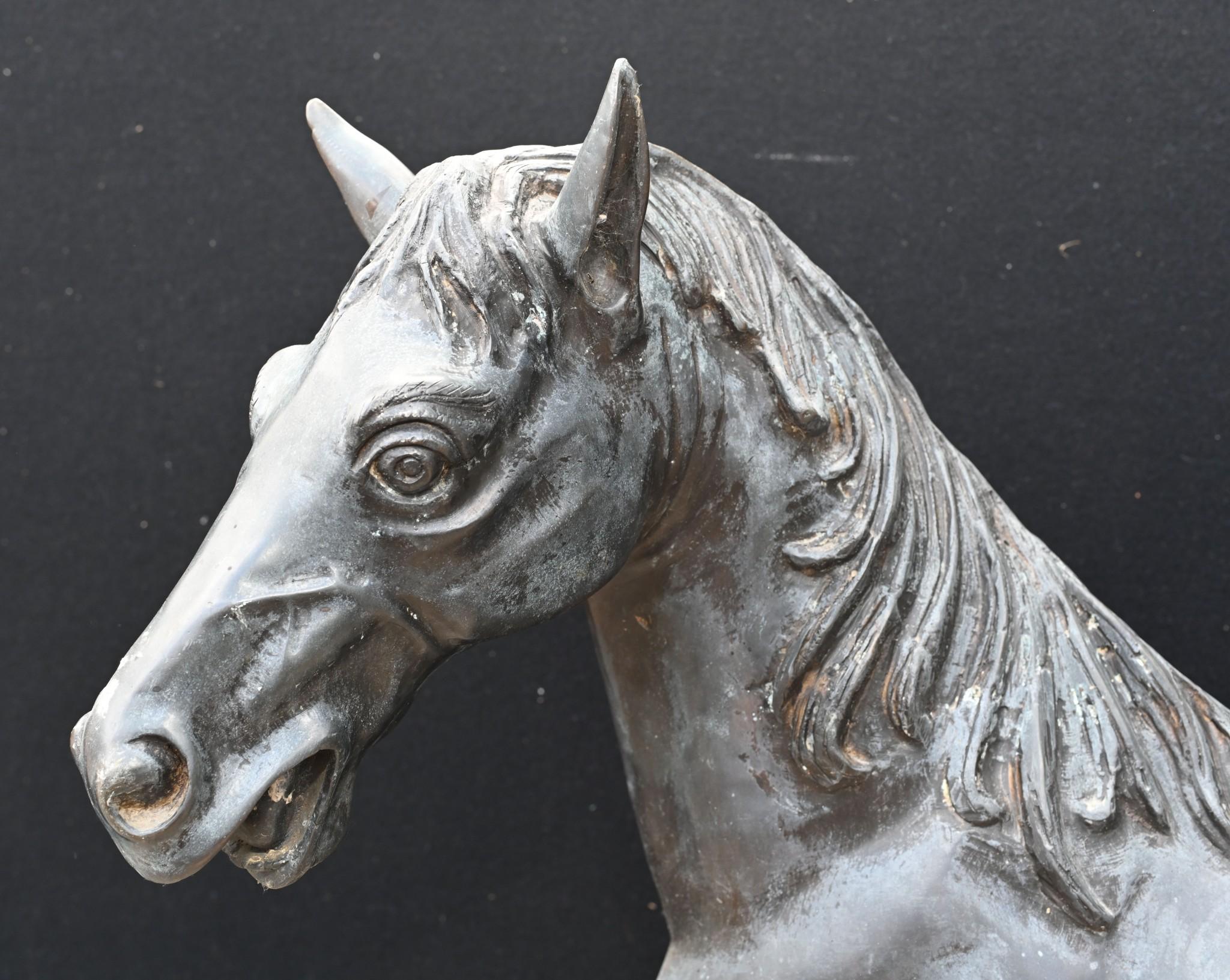 Statue italienne de cheval en bronze, moulage de jardin en bronze Bon état - En vente à Potters Bar, GB
