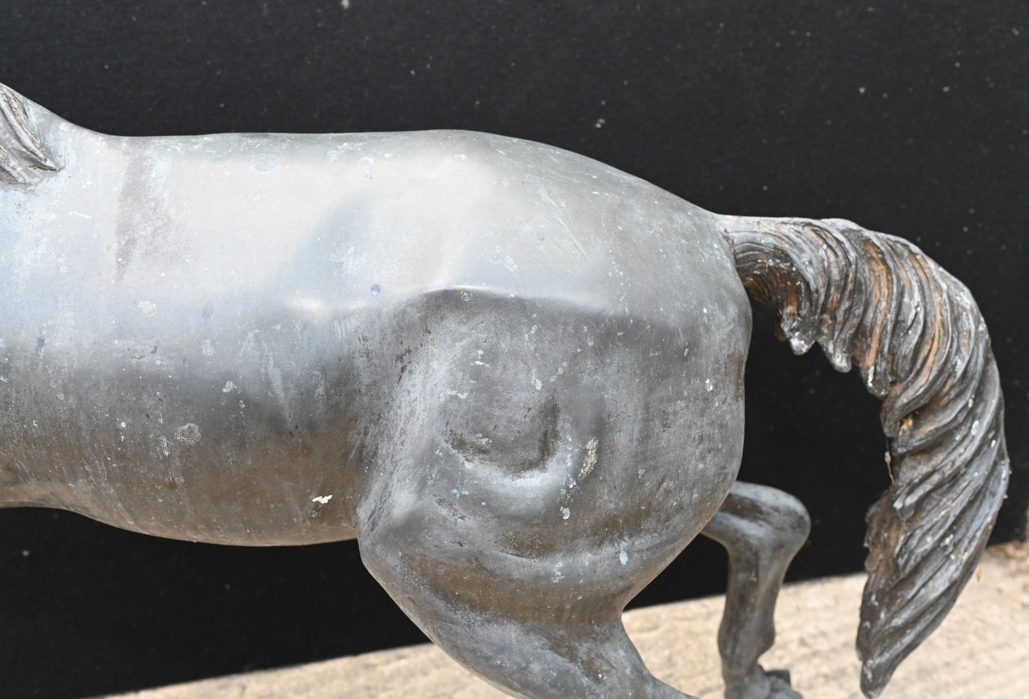 Statue italienne de cheval en bronze, moulage de jardin en bronze en vente 1