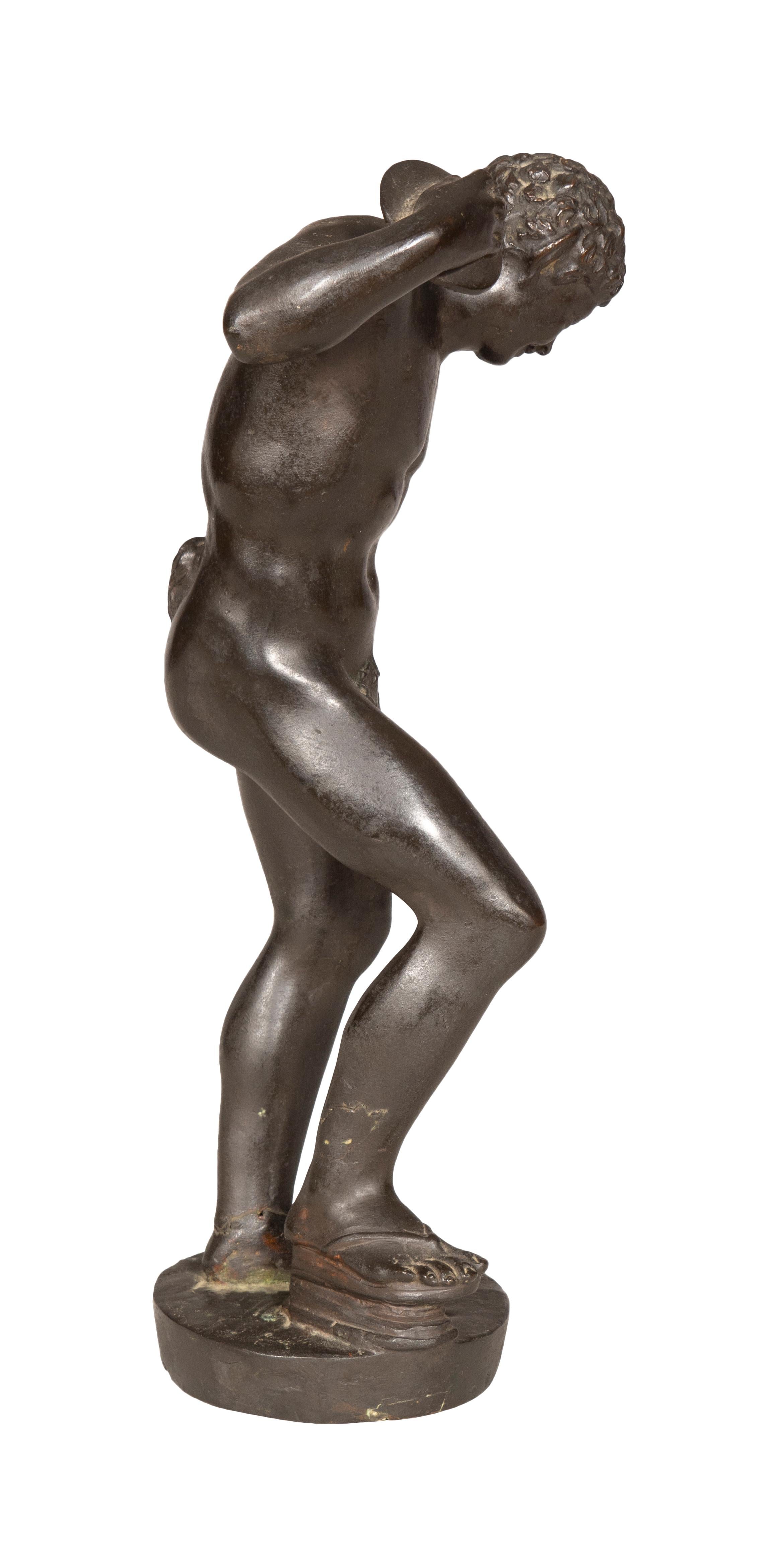 18th Century and Earlier Italian Bronze Of A Discus Thrower After The Antique