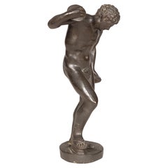 Italian Bronze Of A Discus Thrower After The Antique