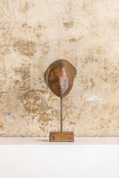 Mid-Century Modern Bronze Sculptural Head by Franco Asco, Italy, 1951