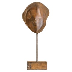 Mid-Century Modern Bronze Sculptural Head by Franco Asco, Italy, 1951