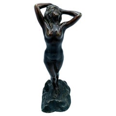 Italian Bronze Sculpture of a Lady by Tito Obici 1800
