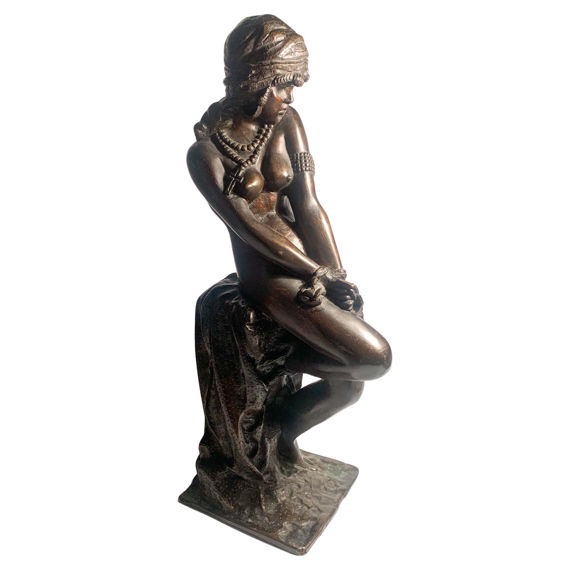Italian Bronze Sculpture of Andromeda by Giacomo Ginotti Second Part of 1800
