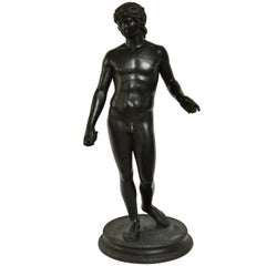 Italian Bronze Sculpture of Antinous Farnese, 19th Century