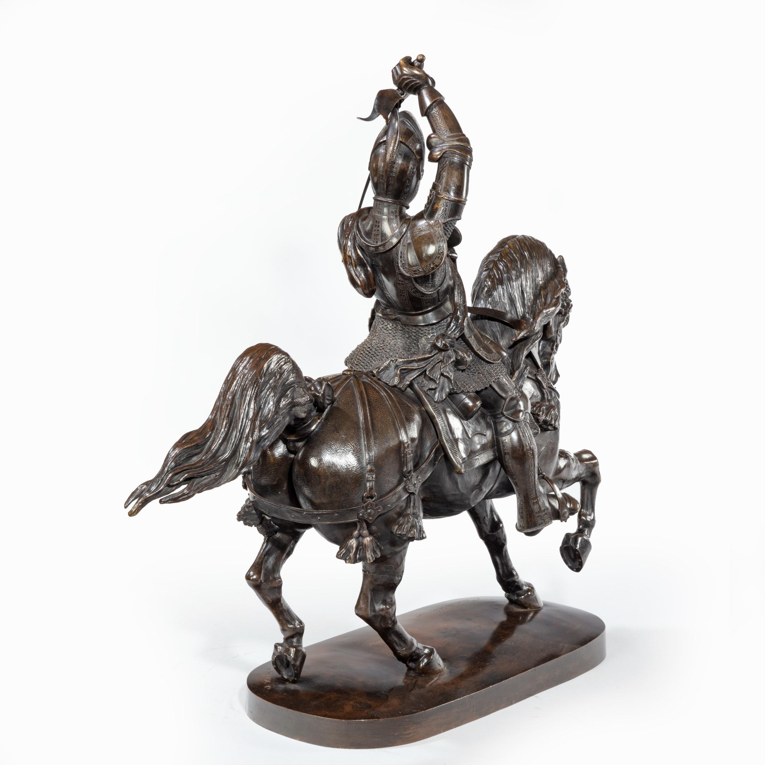 19th Century Italian Bronze Sculpture of Emanuele Filiberto, Duke of Savoia, Carlomarochetti