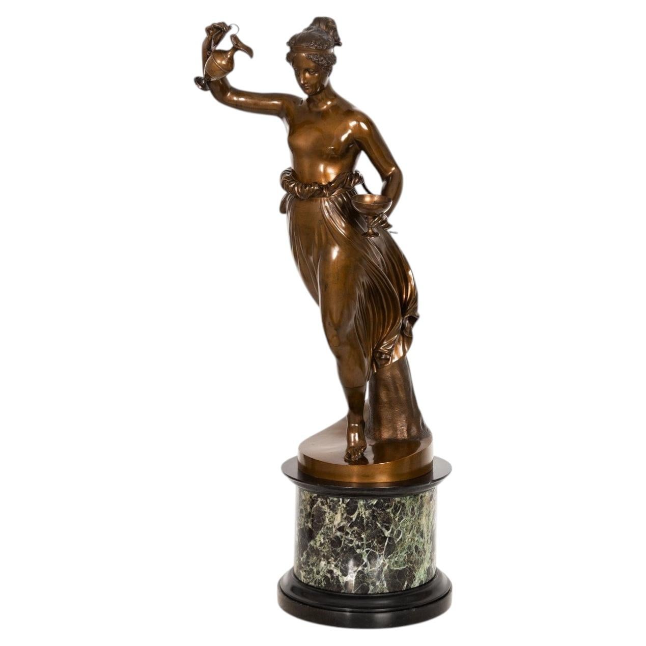 Italian Bronze Sculpture of “Hebe” after Antonio Canova by Boschetti For Sale