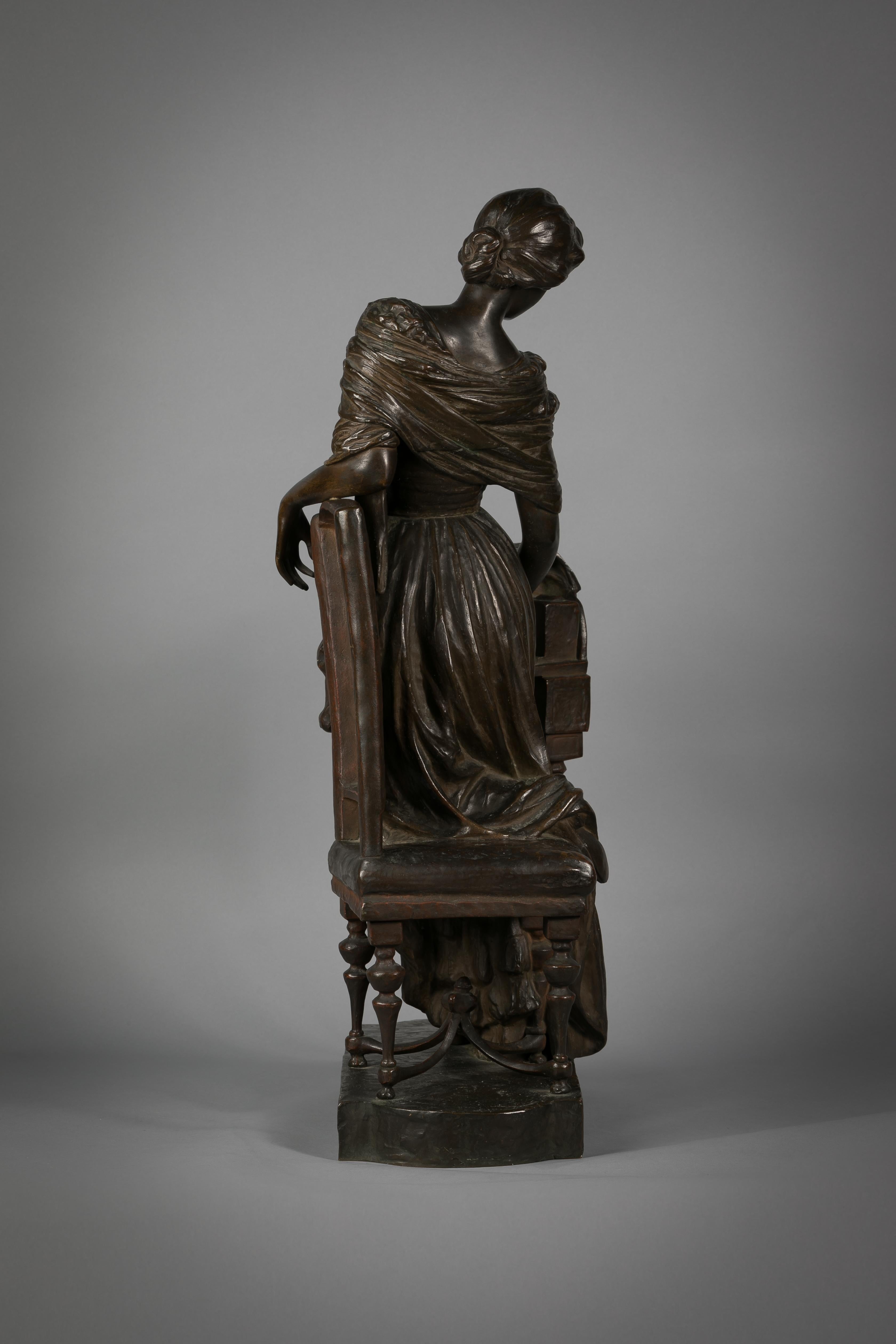italy bronze statue woman