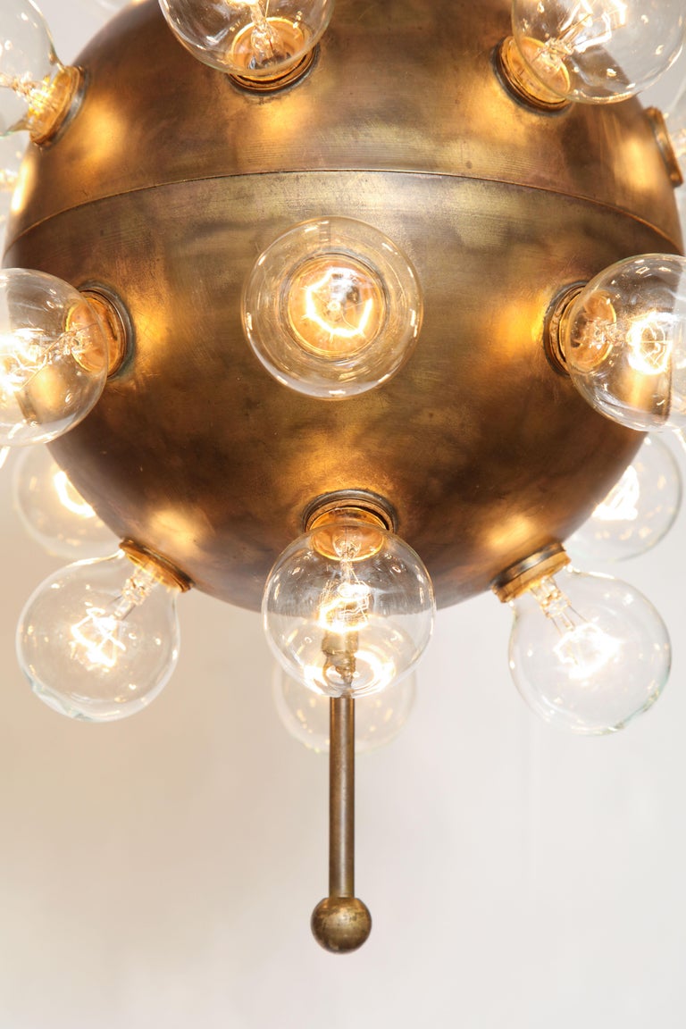 Italian Bronze Sputnik Chandelier, 1 of 2 For Sale at 1stdibs