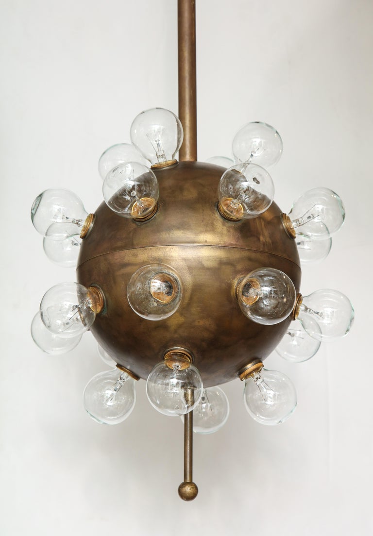 Italian Bronze Sputnik Chandelier, 1 of 2 For Sale at 1stdibs